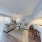 a living room with a wood floor